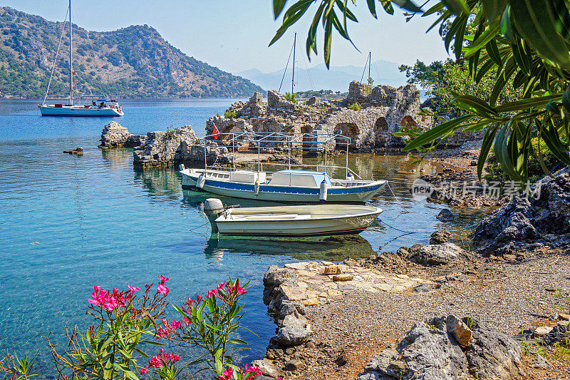 克利奥帕特拉巴斯湾Göcek, Fethiye，土耳其。